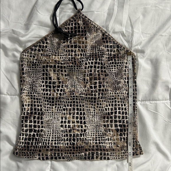 Vintage Y2K Express Animal Print Halter Top - Picture 4 of 8